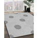 Patterned Gunmetal Gray Rug in Family Room, pat3506gry