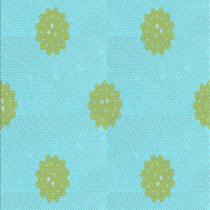 Patterned Turquoise Green Rug, pat3506lblu