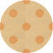 Square Patterned Orange Rug, pat3506org