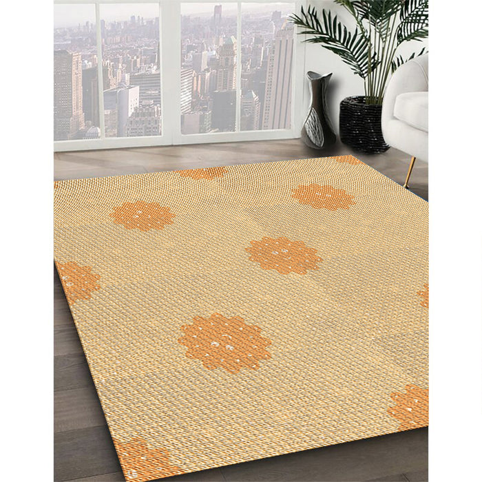 Machine Washable Transitional Orange Rug in a Family Room, wshpat3506org