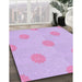 Patterned Purple Rug in Family Room, pat3506pur