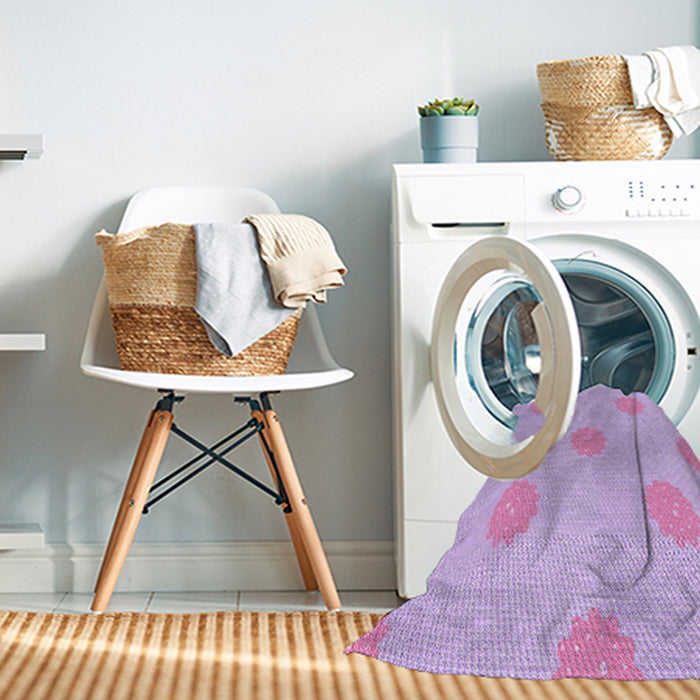 Machine Washable Transitional Purple Rug in a Washing Machine, wshpat3506pur