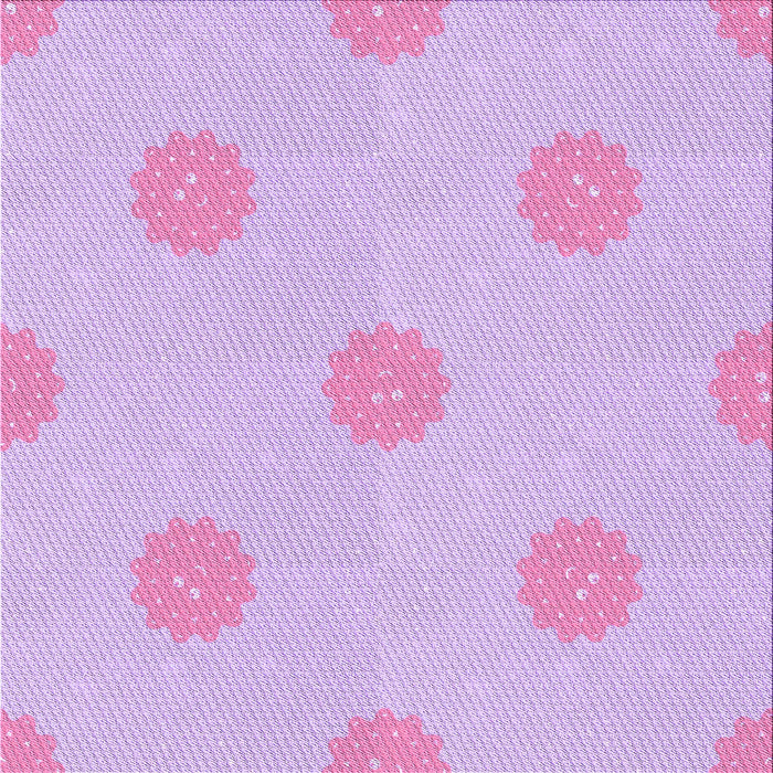 Round Machine Washable Transitional Purple Rug, wshpat3506pur