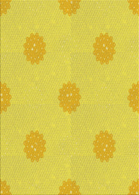 Machine Washable Transitional Yellow Rug, wshpat3506yw