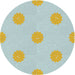 Sideview of Patterned Pale Blue Novelty Rug, pat3506