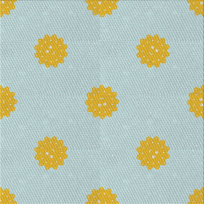 Square Patterned Pale Blue Novelty Rug, pat3506