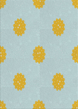 Patterned Pale Blue Novelty Rug, pat3506