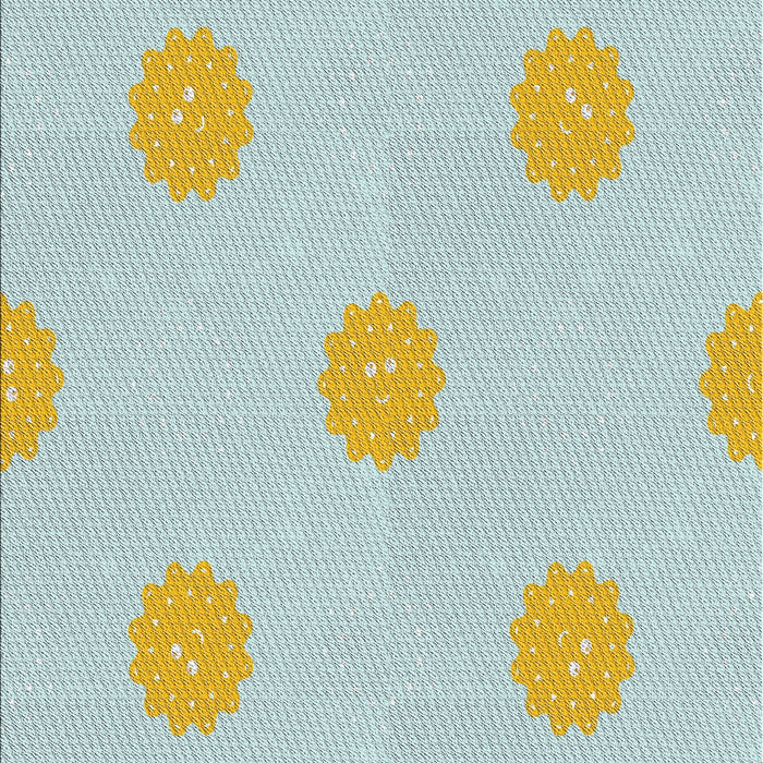 Patterned Pale Blue Novelty Rug, pat3506