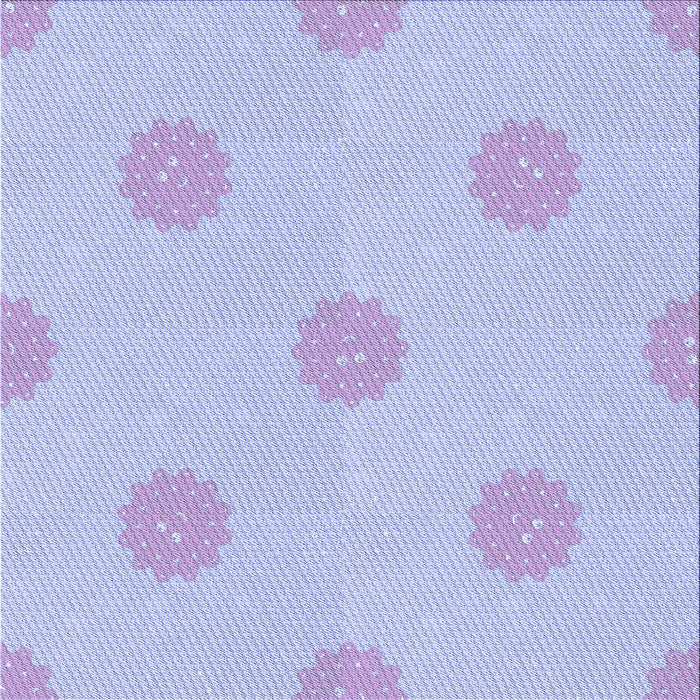 Round Patterned Blue Rug, pat3507blu