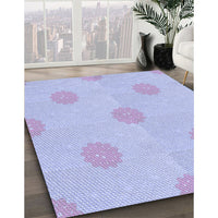 Patterned Blue Rug, pat3507blu