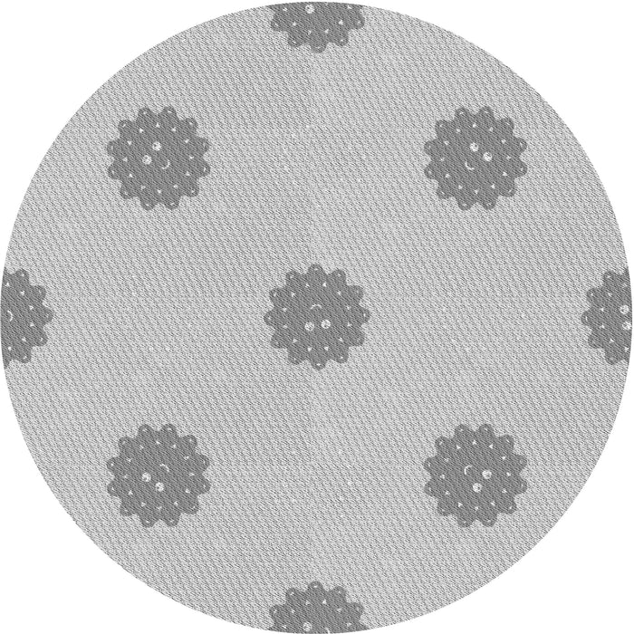 Square Patterned Gunmetal Gray Rug, pat3507gry
