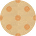 Square Patterned Orange Rug, pat3507org