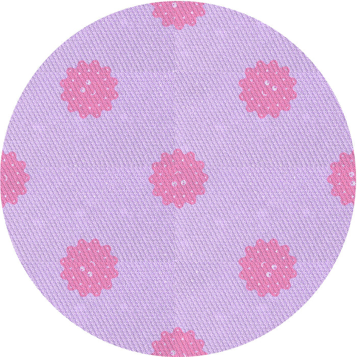 Square Patterned Purple Rug, pat3507pur