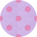 Square Patterned Purple Rug, pat3507pur