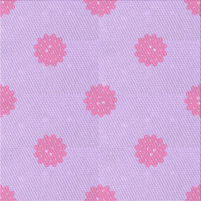 Round Patterned Purple Rug, pat3507pur