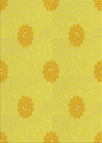 Machine Washable Transitional Yellow Rug, wshpat3507yw