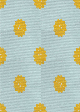 Patterned Pale Blue Novelty Rug, pat3507
