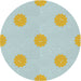Square Machine Washable Transitional Pale Blue Lily Blue Rug, wshpat3507