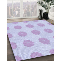 Patterned Lavender Blue Rug, pat3508blu