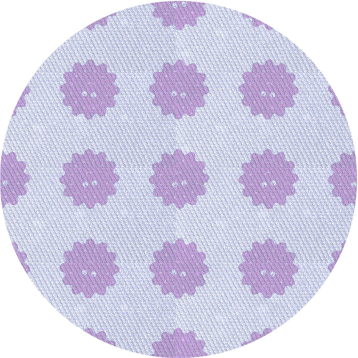 Square Machine Washable Transitional Lavender Blue Rug in a Living Room, wshpat3508blu