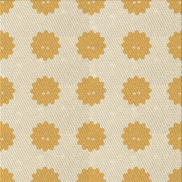 Round Machine Washable Transitional Golden Blonde Gold Rug, wshpat3508brn