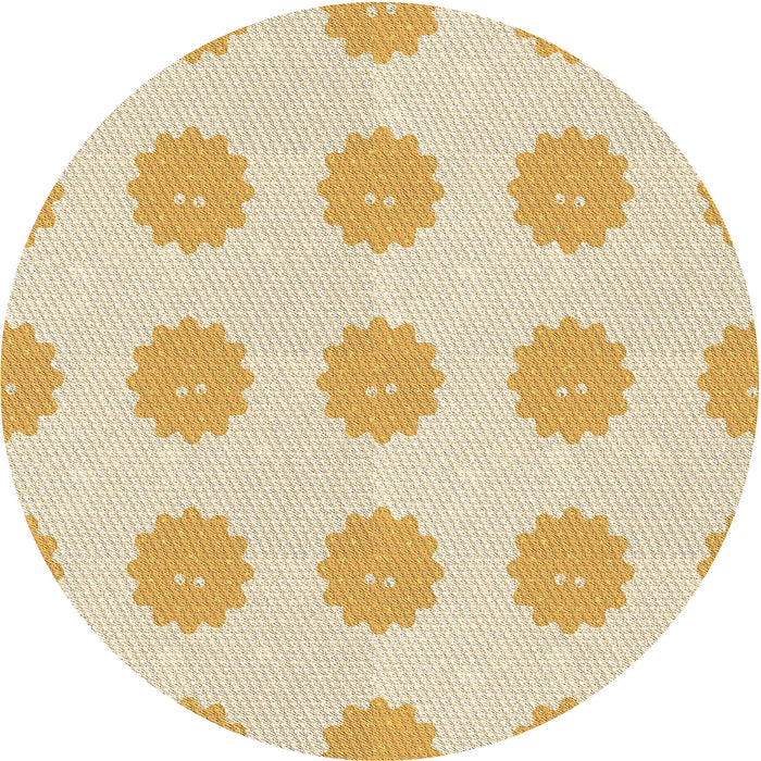 Square Machine Washable Transitional Golden Blonde Gold Rug in a Living Room, wshpat3508brn