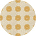 Square Patterned Golden Blonde Gold Rug, pat3508brn