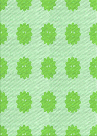 Machine Washable Transitional Green Rug, wshpat3508grn