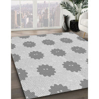 Patterned Platinum Gray Rug, pat3508gry