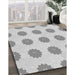 Patterned Platinum Gray Rug in Family Room, pat3508gry