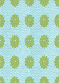 Machine Washable Transitional Green Rug, wshpat3508lblu