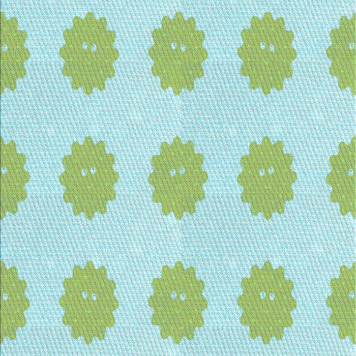 Patterned Green Rug, pat3508lblu