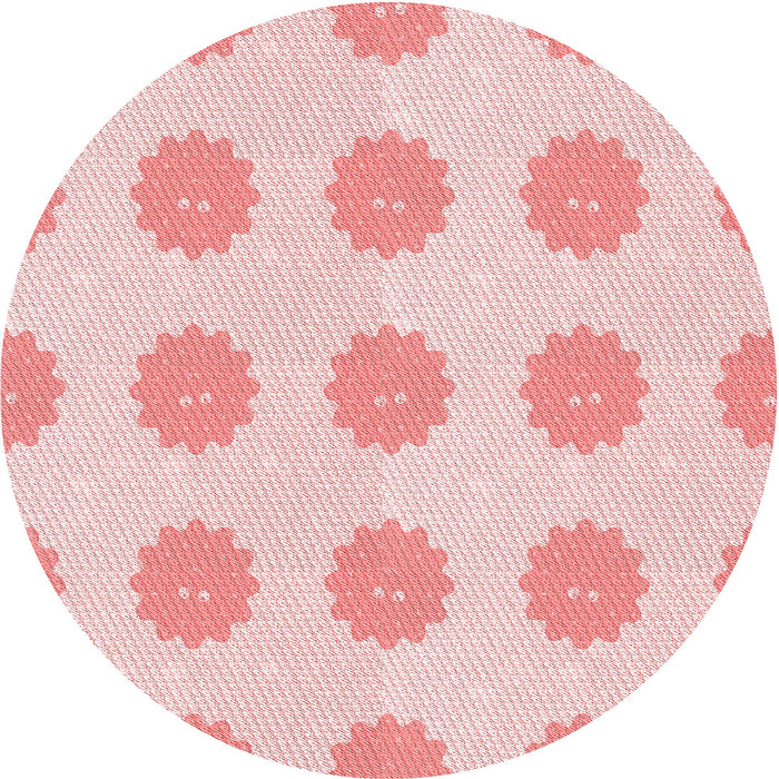 Square Patterned Light Rose Pink Rug, pat3508rd