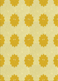 Machine Washable Transitional Yellow Rug, wshpat3508yw