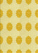 Machine Washable Transitional Yellow Rug, wshpat3508yw