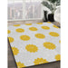 Machine Washable Transitional Yellow Beige Rug in a Family Room, wshpat3508