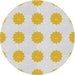 Sideview of Patterned Light Yellow Beige Novelty Rug, pat3508