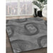 Machine Washable Transitional Gunmetal Gray Rug in a Family Room, wshpat3509gry