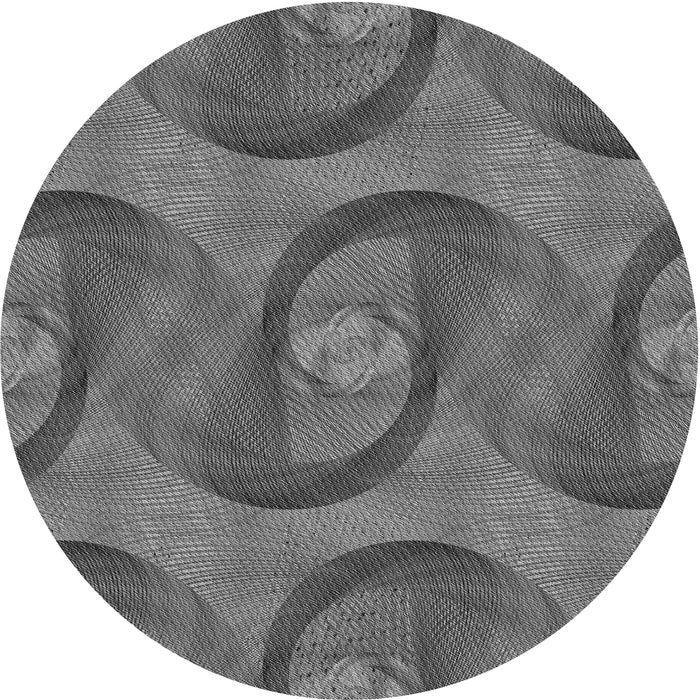 Square Machine Washable Transitional Gunmetal Gray Rug in a Living Room, wshpat3509gry