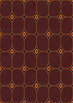 Machine Washable Transitional Brown Red Rug, wshpat350