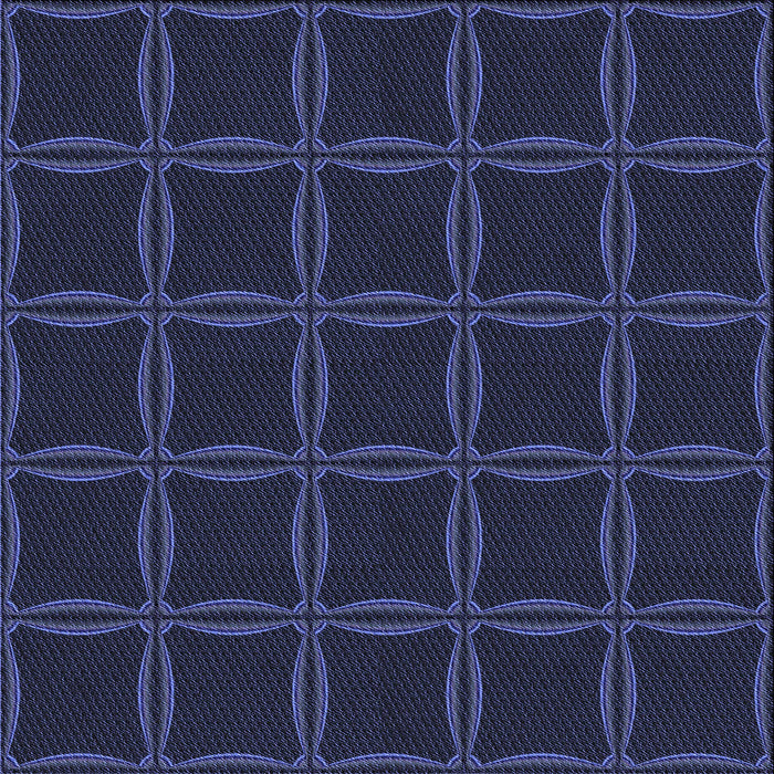 Round Patterned Deep Periwinkle Purple Rug, pat351blu