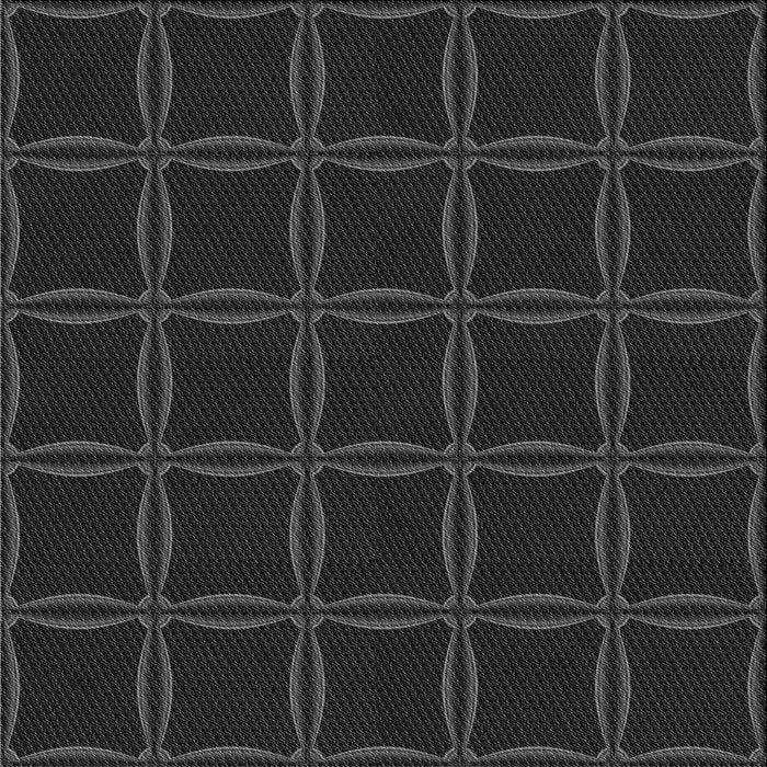 Round Patterned Midnight Gray Rug, pat351gry