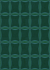 Machine Washable Transitional Deep Teal Green Rug, wshpat351lblu