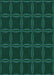 Patterned Deep Teal Green Rug, pat351lblu