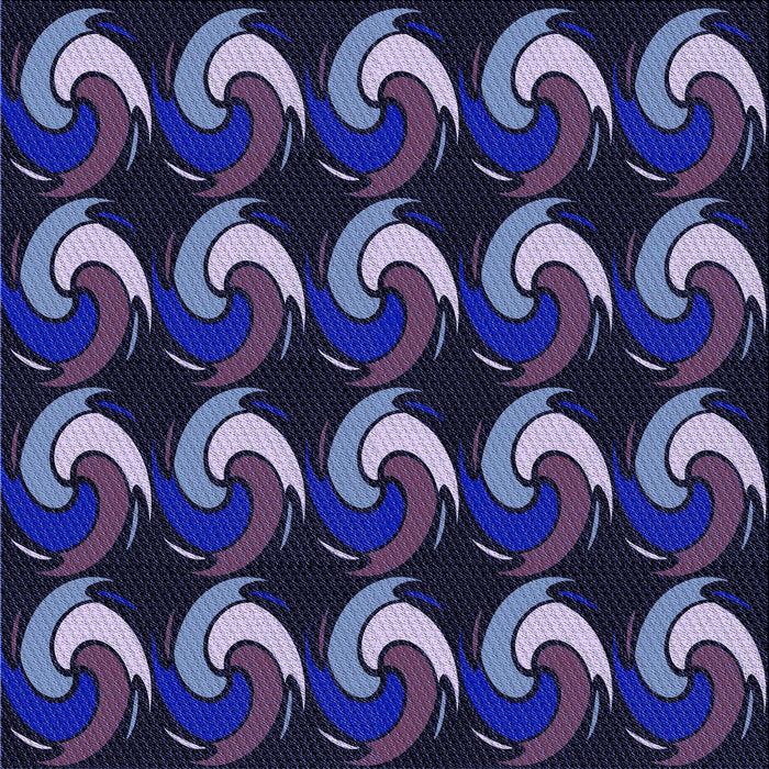 Round Patterned Periwinkle Purple Rug, pat3510blu