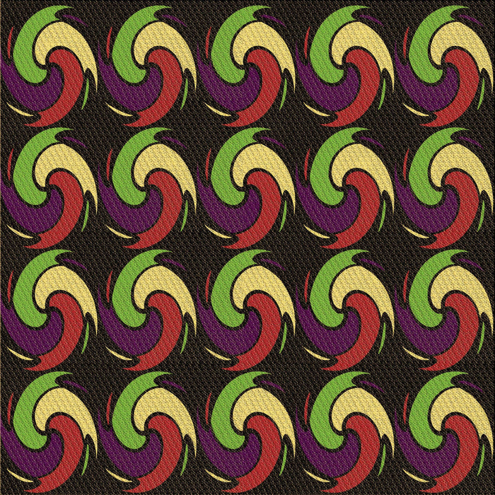 Round Machine Washable Transitional Dark Yellow Green Rug, wshpat3510brn