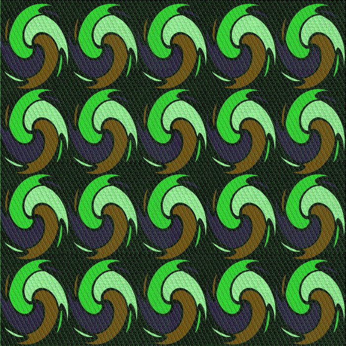 Round Machine Washable Transitional Dark Lime Green Rug, wshpat3510grn