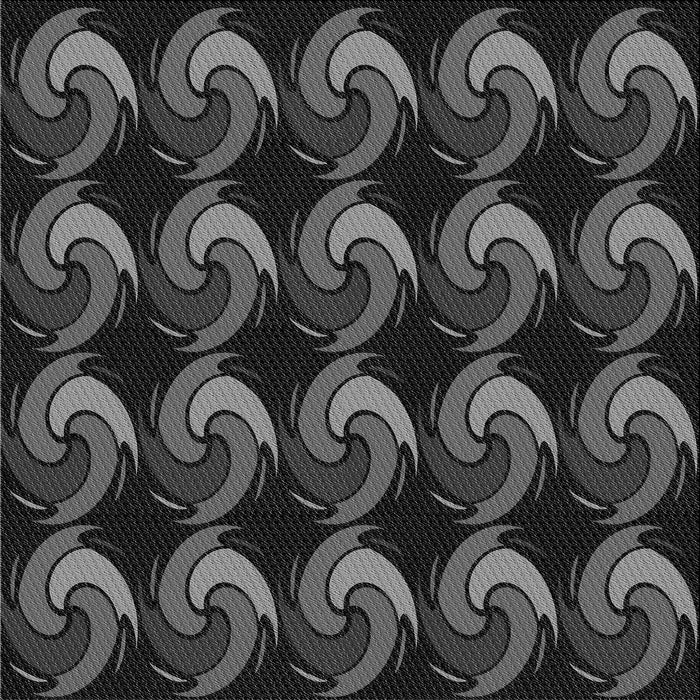 Round Machine Washable Transitional Midnight Gray Rug, wshpat3510gry