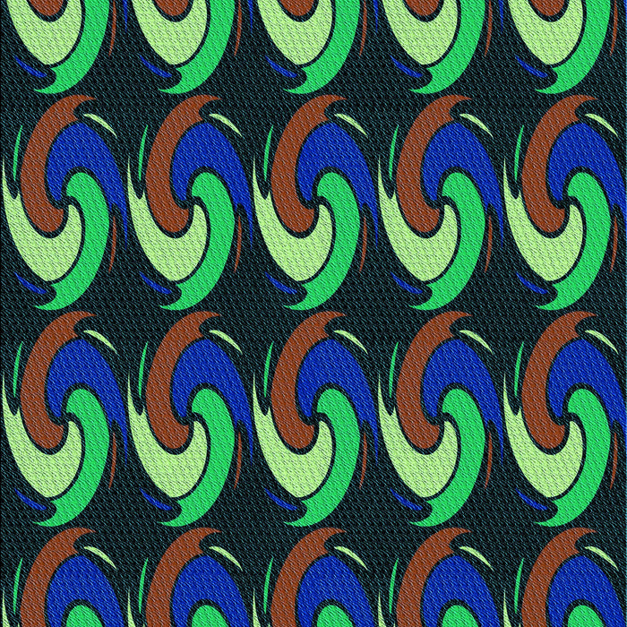 Patterned Night Blue Rug, pat3510lblu