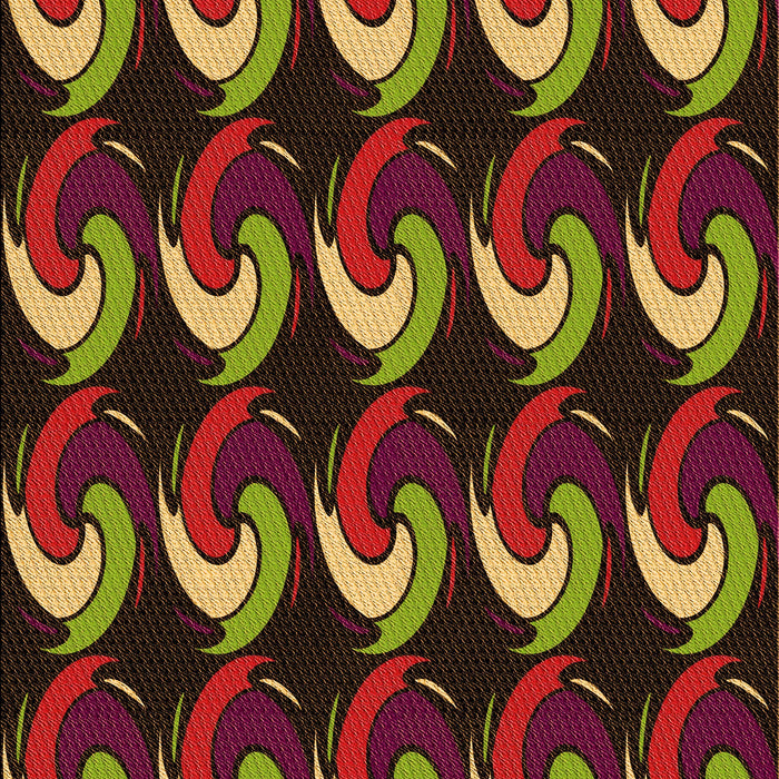 Patterned Deep Red Rug, pat3510org